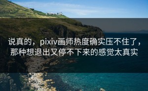 说真的，pixiv画师热度确实压不住了，那种想退出又停不下来的感觉太真实