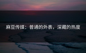 麻豆传媒：普通的外表，深藏的热度