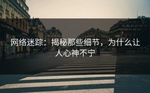 网络迷踪：揭秘那些细节，为什么让人心神不宁