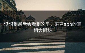 没想到最后会看到这里，麻豆app的真相大揭秘