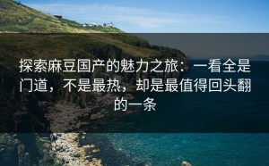 探索麻豆国产的魅力之旅：一看全是门道，不是最热，却是最值得回头翻的一条