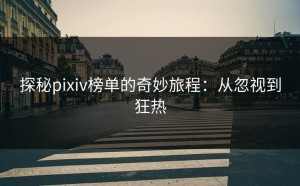 探秘pixiv榜单的奇妙旅程：从忽视到狂热