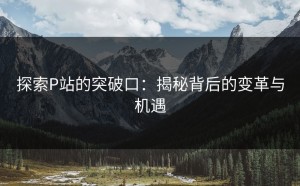 探索P站的突破口：揭秘背后的变革与机遇