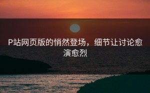 P站网页版的悄然登场，细节让讨论愈演愈烈