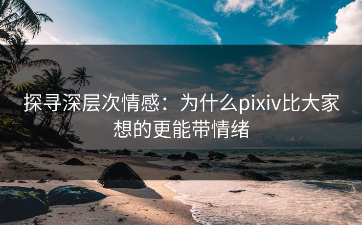 探寻深层次情感:为什么pixiv比大家想的更能带情绪 探寻深层次情感:为什么pixiv比大家想的更能带情绪