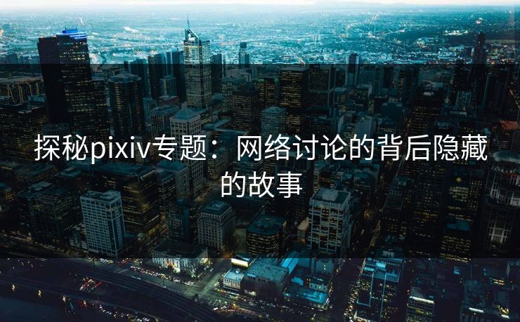 探秘pixiv专题：网络讨论的背后隐藏的故事