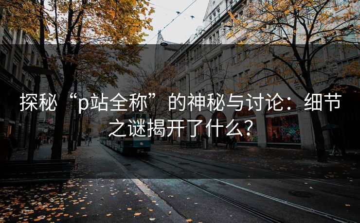 探秘“p站全称”的神秘与讨论：细节之谜揭开了什么？
