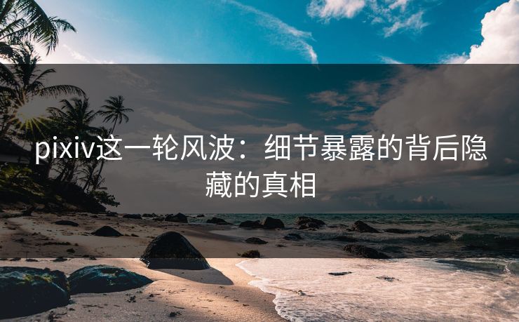 pixiv这一轮风波：细节暴露的背后隐藏的真相